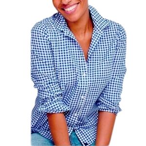 2/$30 UNTUCKit Women's Belleza Classic Blue/White Gigham Print Button Up Shirt